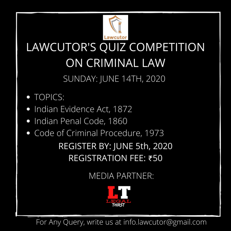 Online Quiz Competition On Criminal Law
