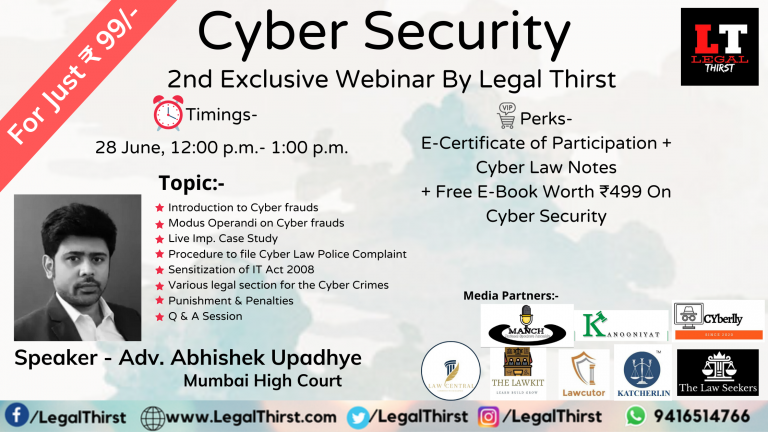 Cyber Law Session by Legal Thirst