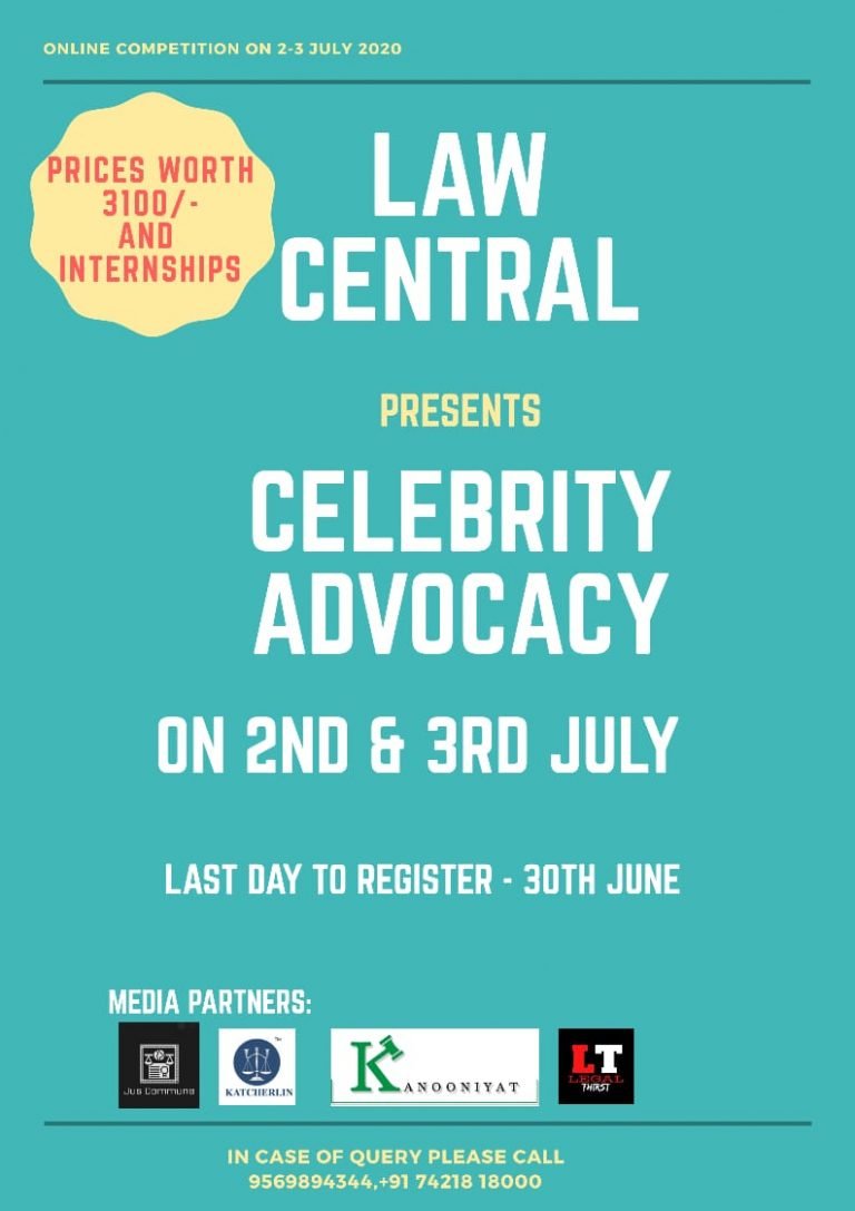 assigned a controversial celebrity character CELEBRITY ADVOCACY COMPETITION