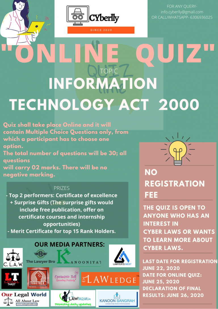 Cyberlly Online Quiz on I.T. Act, 2000: Register by 22nd June
